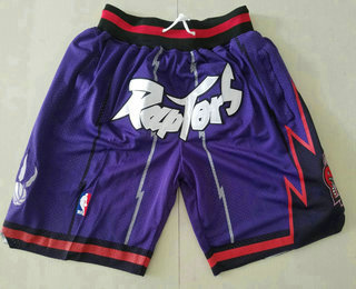 Men's Toronto Raptors Purple Hardwood Classic Swingman Shorts