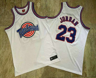 Men's Tune Squad #23 LeBron James White Nike AU Jersey