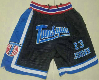 Men's Tune Squad #23 Michael Jordan Black Swingman Shorts