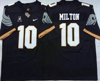 Men's UCF Knights #10 Mckenzie Milton Black College Football Jersey