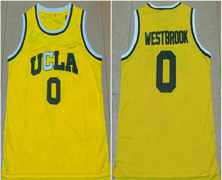 Men's UCLA Bruins #0 Russell Westbrook Gold College Basketball adidas Swingman Stitched NCAA Jersey
