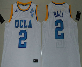 Men's UCLA Bruins #2 Lonzo Ball White College Basketball 2017 adidas Swingman Stitched NCAA Jersey