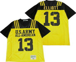 Men's US Army Black Knights #13 Ezekiel Elliott Yellow All American Football Jersey