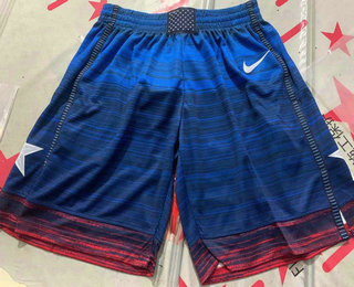 Men's USA Basketball 2021 Blue Tokyo Olympics Stitched Away Shorts