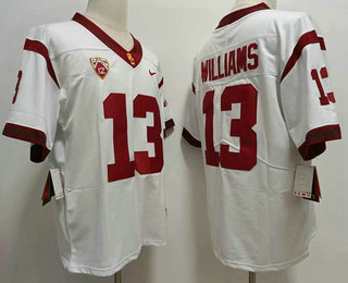 Men's USC Trojans #13 Caleb Williams White Limited College Football Stitched Nike NCAA Jersey