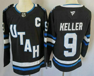 Men's Utah #9 Clayton Keller Black Authentic Jersey