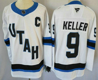 Men's Utah #9 Clayton Keller White Authentic Jersey