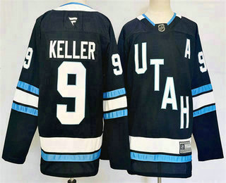 Men's Utah Hockey Club #9 Clayton Keller Navy 2025 Fanatics Stitched Jersey