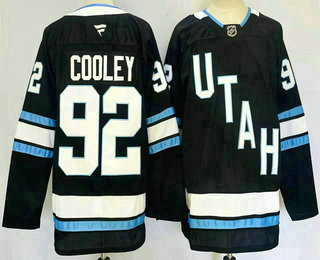 Men's Utah Hockey Club #92 Logan Cooley Navy 2024 Stitched Jersey