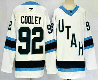 Men's Utah Hockey Club #92 Logan Cooley White 2024 Stitched Jersey