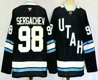 Men's Utah Hockey Club #98 Mikhail Sergachev Navy 2024 Stitched Jersey