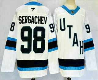 Men's Utah Hockey Club #98 Mikhail Sergachev White 2024 Stitched Jersey