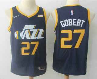 Men's Utah Jazz #27 Rudy Gobert New Navy Blue 2017-2018 Nike Swingman 5 For The Fight Stitched NBA Jersey