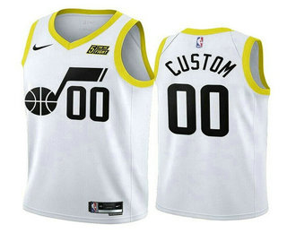 Men's Utah Jazz Active Player Custom White 2022 23 Association Edition Stitched Basketball Jersey