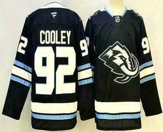 Men's Utah Mammoth #92 Logan Cooley Navy Authentic Jersey