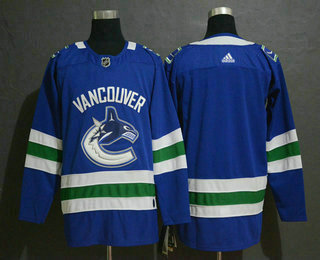 Men's Vancouver Canucks Blank Blue Drift Fashion Adidas Stitched NHL Jersey