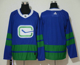 Men's Vancouver Canucks Blank Blue Third Adidas Stitched NHL Jersey