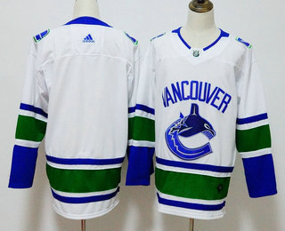 Men's Vancouver Canucks Blank White 2017-2018 Hockey Adidas Stitched NHL Jersey