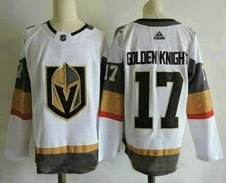 Men's Vegas Golden Knights #17 Golden Knights White 2017-2018 Hockey Adidas Stitched NHL Jersey