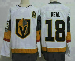 Men's Vegas Golden Knights #18 James Neal White 100th Anniversary 2017-2018 Hockey Adidas Stitched NHL Jersey