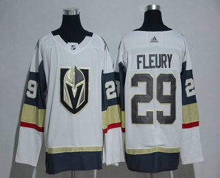 Men's Vegas Golden Knights #29 Marc-Andre Fleury White 2017-2018 Hockey Adidas Stitched NHL Jersey