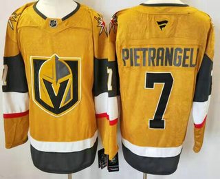 Men's Vegas Golden Knights #7 Alex Pietrangelo Gold 2024 Stitched Jersey