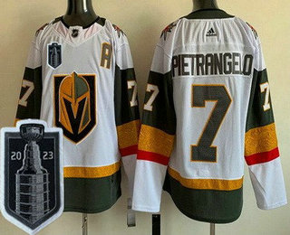 Men's Vegas Golden Knights #7 Alex Pietrangelo White 2023 Stanley Cup Final Authentic Jersey