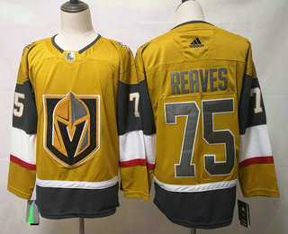 Men's Vegas Golden Knights #75 Ryan Reaves Gold 2020-21 Alternate Stitched Adidas Jersey