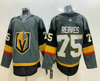 Men's Vegas Golden Knights #75 Ryan Reaves Gray Adidas Stitched NHL Jersey