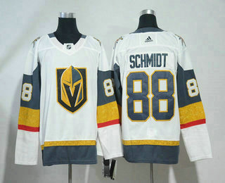 Men's Vegas Golden Knights #88 Nate Schmidt White 2017-2018 Hockey Adidas Stitched NHL Jersey