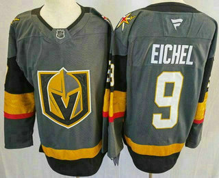 Men's Vegas Golden Knights #9 Jack Eichel Gray Authentic Jersey