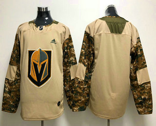 Men's Vegas Golden Knights Blank Camo Authentic 2017 Veterans Day Adidas Stitched NHL Jersey