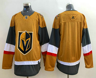 Men's Vegas Golden Knights Blank Gold 2020-21 Alternate Stitched Adidas Jersey