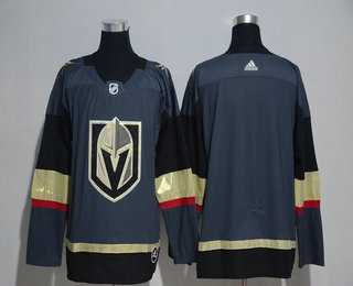 Men's Vegas Golden Knights Blank Gray 2017-2018 Hockey Adidas Stitched NHL Jersey