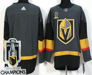 Men's Vegas Golden Knights Blank Gray 2023 Stanley Cup Champions Authentic Jersey