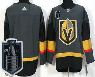 Men's Vegas Golden Knights Blank Gray 2023 Stanley Cup Final Authentic Jersey