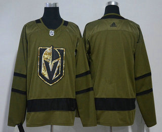 Men's Vegas Golden Knights Blank Green Salute To Service 2017-2018 Hockey Adidas Stitched NHL Jersey