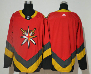 Men's Vegas Golden Knights Blank Red Adidas 2020-21 Alternate Authentic Player NHL Jersey