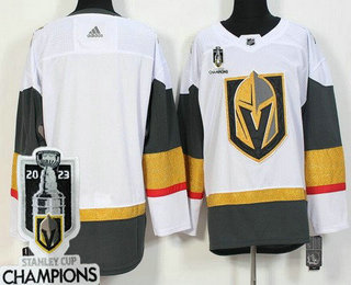 Men's Vegas Golden Knights Blank White 2023 Stanley Cup Champions Authentic Jersey