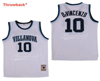 Men's Villanova Wildcats #10 Donte DiVincenzo White Swingman Basketball Jersey