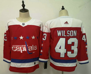 Men's Washington Capitals #43 Tom Wilson NEW Red 2019 Adidas Stitched NHL Hockey Jersey