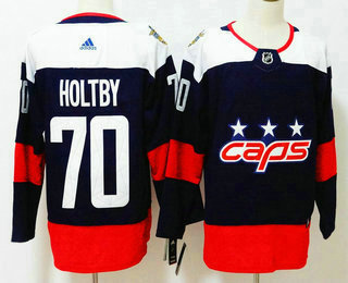 Men's Washington Capitals #70 Braden Holtby Navy Blue 2018 Stadium Series Adidas Stitched NHL Hockey Jersey