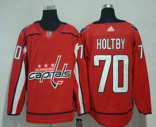 Men's Washington Capitals #70 Braden Holtby Red 2017-2018 Hockey Adidas Stitched NHL Jersey