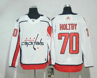 Men's Washington Capitals #70 Braden Holtby White 2017-2018 Hockey Adidas Stitched NHL Jersey