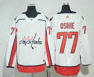 Men's Washington Capitals #77 T.J. Oshie White 2017-2018 Hockey Adidas Stitched NHL Jersey