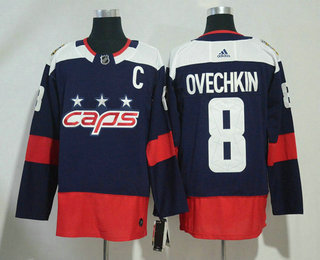 Men's Washington Capitals #8 Alexander Ovechkin Navy Blue 2018 Stadium Series Adidas Stitched NHL Hockey Jersey