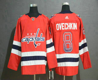 Men's Washington Capitals #8 Alexander Ovechkin Red Drift Fashion Adidas Stitched NHL Jersey