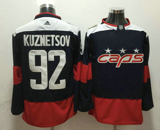 Men's Washington Capitals #92 Evgeny Kuznetsov Navy Blue 2018 Stadium Series Adidas Stitched NHL Hockey Jersey