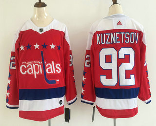 Men's Washington Capitals #92 Evgeny Kuznetsov Red 2018 Stadium Series Adidas Stitched NHL Hockey Jersey