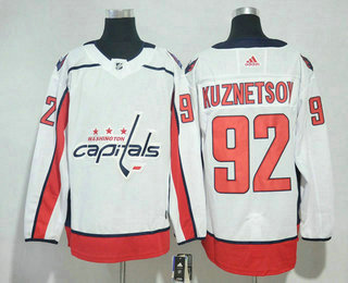 Men's Washington Capitals #92 Evgeny Kuznetsov White 2017-2018 Hockey Adidas Stitched NHL Jersey